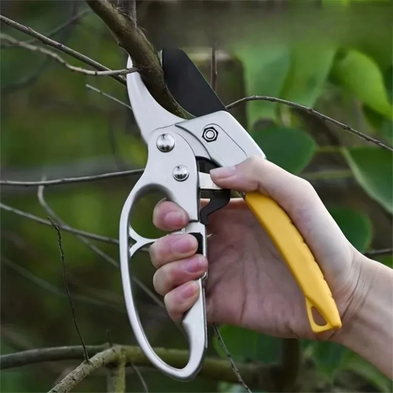 Ergonomic Pruning Shears - Titanium-Plated SK5 Alloy Steel, Quick Efficient Cuts, Labor-Saving Spring, For Garden and Fruit Harv