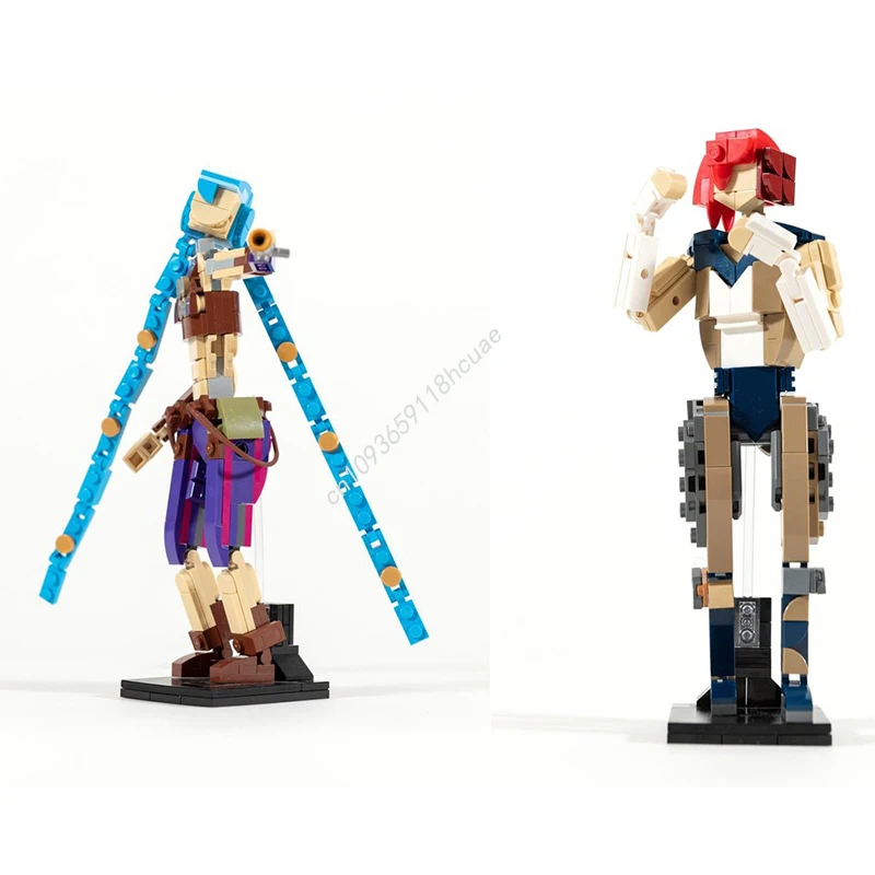 

500 шт. MOC Jinx VI комбинированная модель Arcane, строительные блоки, идея на день рождения, образование, модульные игрушки для рукоделия, рождественские подарки