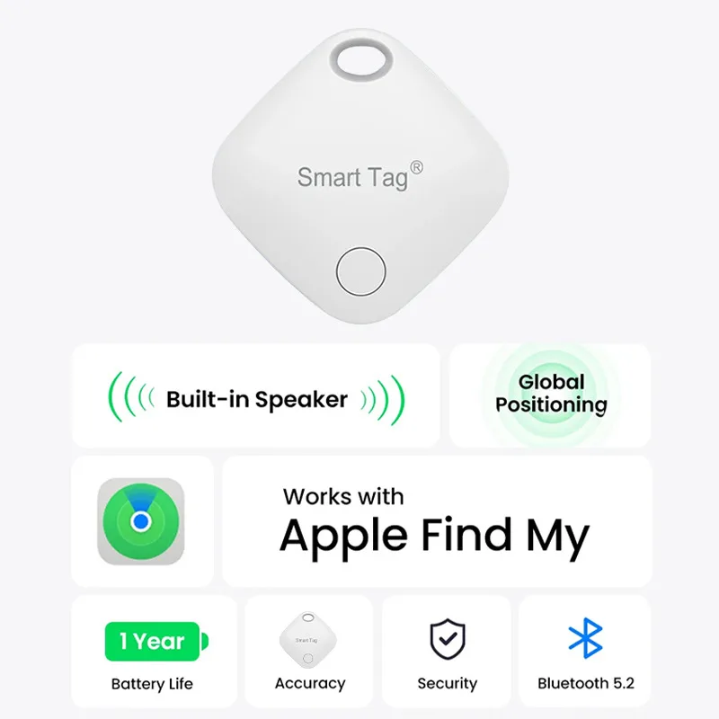 علامة بلوتوث GPS الذكية تعمل مع Apple Find My APP جهاز تذكير مضاد للفقدان لتحديد موقع استبدال علامة Iphone MFI
