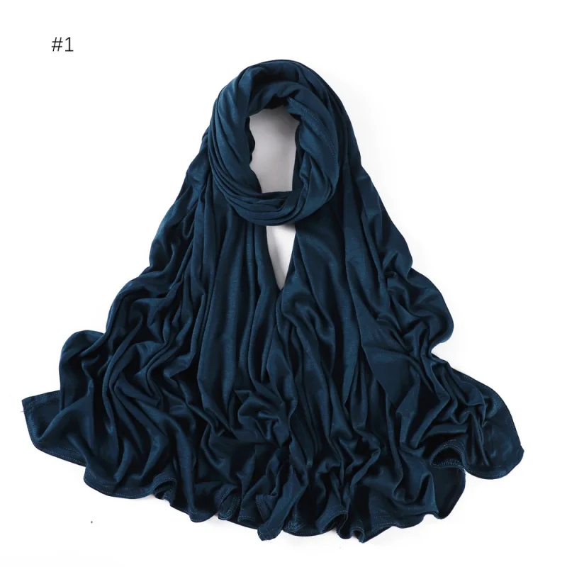 Cross-Border Pure Color Jersey Mercerized Cotton Soft Breathable Women\'s Hair Towel Scarf Veil One Piece Dropshipping Jersey