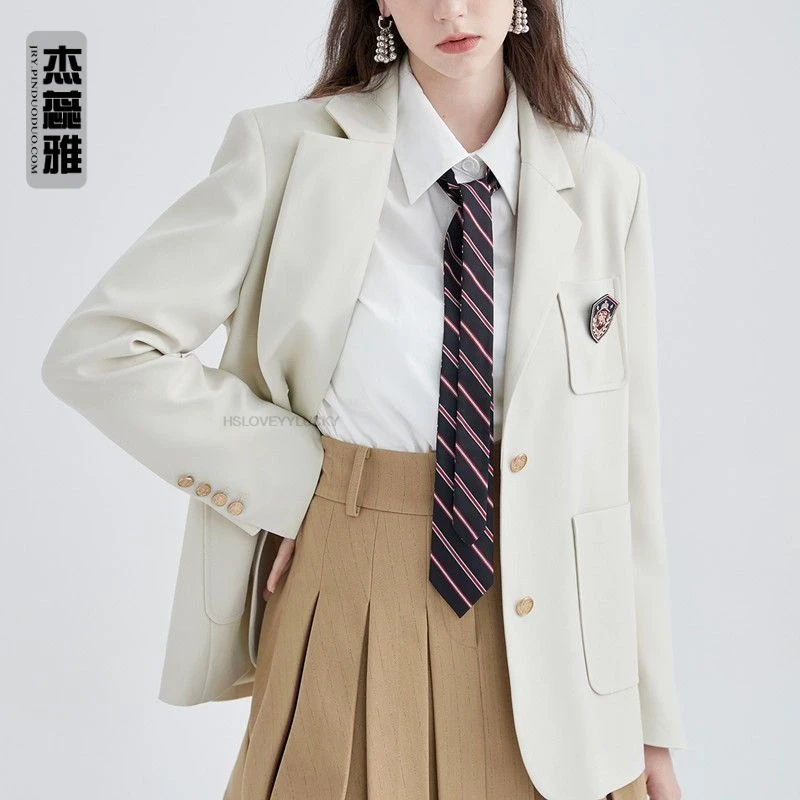 Autumn New Japanese And Korean Style College Style School Costume Suit Outfit Japanese Korea Fashion Embroidery Coat