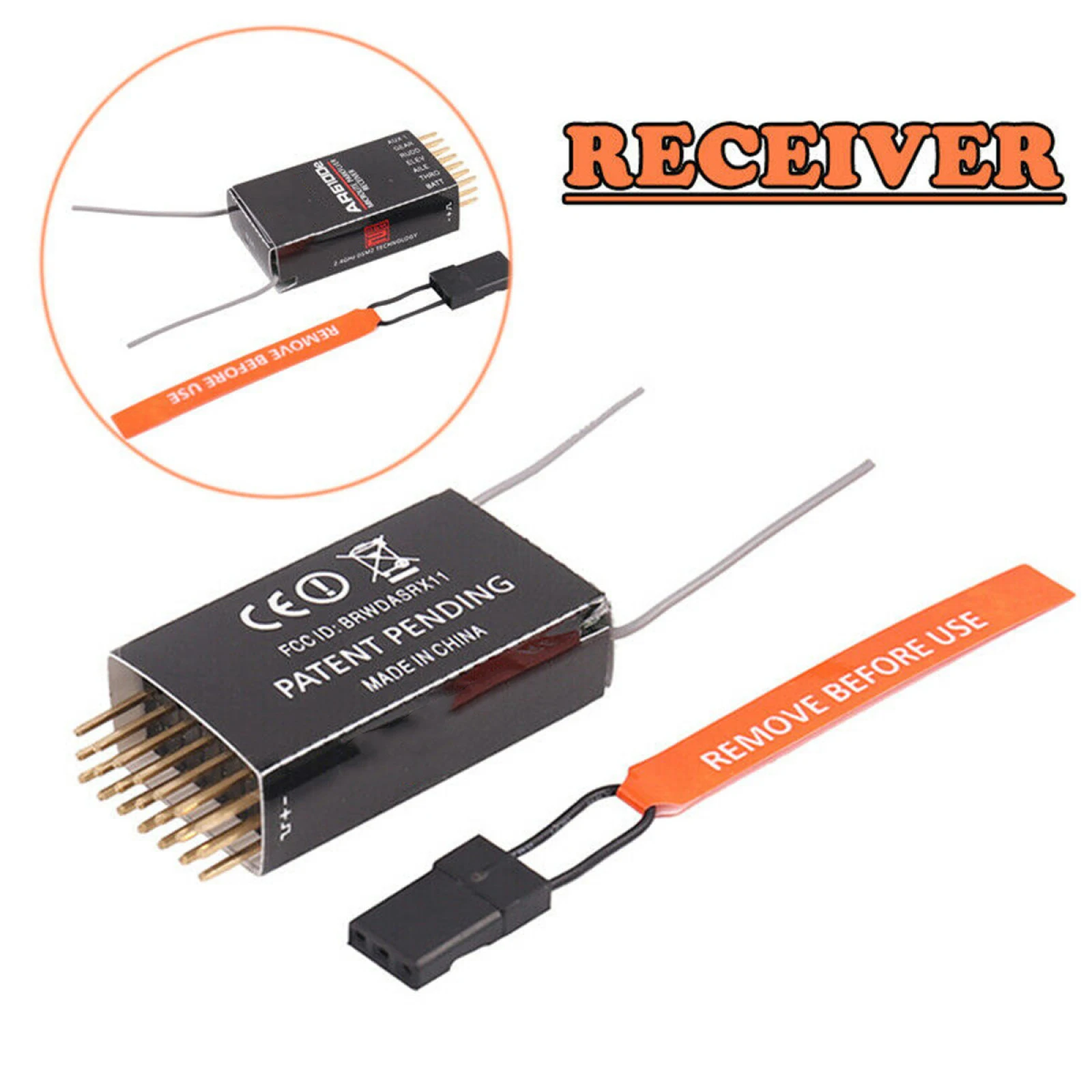 

DSM2 AR6100E 6-канальный радиоуправляемый приемник 2,4 ГГц, совместимый передатчик SPEKTRUM JR для радиоуправляемых вертолетов