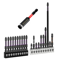 Geinxurn Impact Magnetic Pozi Screwdriver Bit Set(PZ1,PZ2,PZ3) with Bit Holder and Storage Organizer