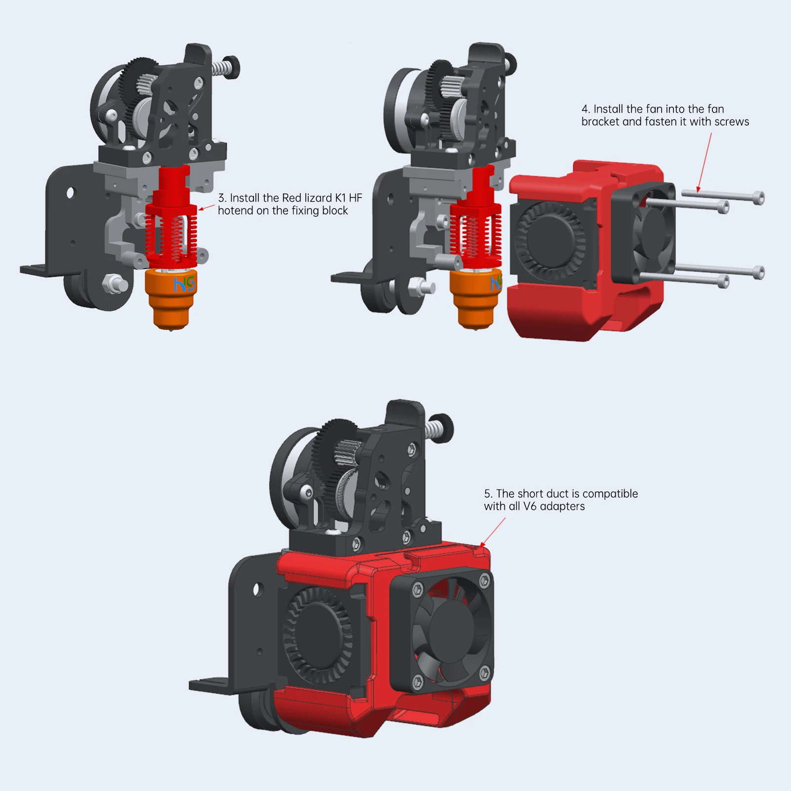 Haldis 3D-Drucker Zubehör Hochwertiger Gehärteter Stahl HGX-LITE-Extruder-Getriebesatz, Kompatibel mit Ender-3/Ender-3 – Detail 19