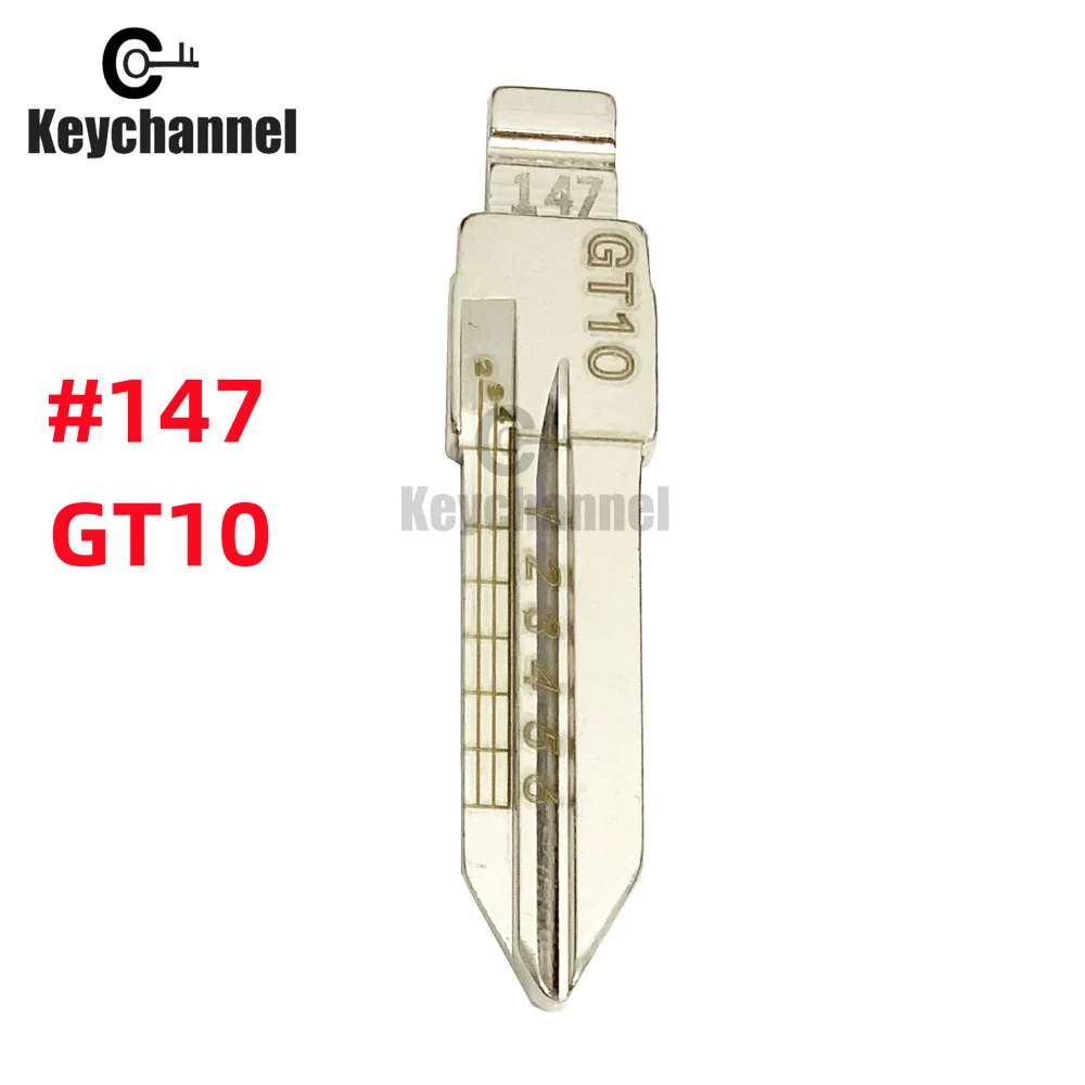 5 pièces/lot GT10 # 147, ligne gravée, lame de clé, cisaillement des dents, clé de coupe vierge, lame de clé pour Iveco KEYDIY VVDI