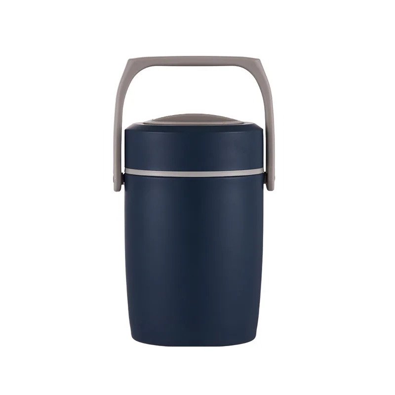 High-Capacity Stainless Steel Vacuum-Insulated Rice Bucket Large Capacity Sealed Portable Lunch Box with Plastic Lid Wholesale