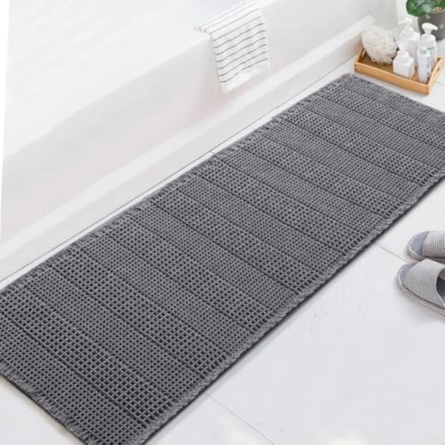 Upgraded Waffle Runner Rug Super Absorbent Non Slip Bath Rugs for Beside Tub