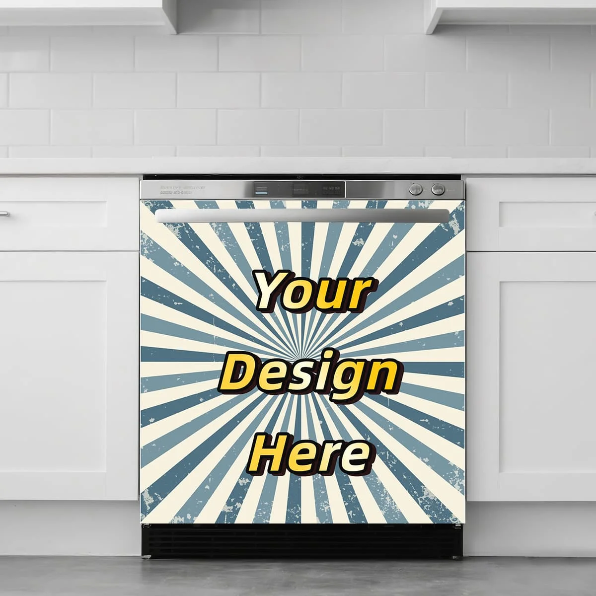 Custom Personalized Dishwasher Door Sticker, Upload Your Own Photo Image DIY Custom Print Self‑Adhesive Appliance Vinyl Decal