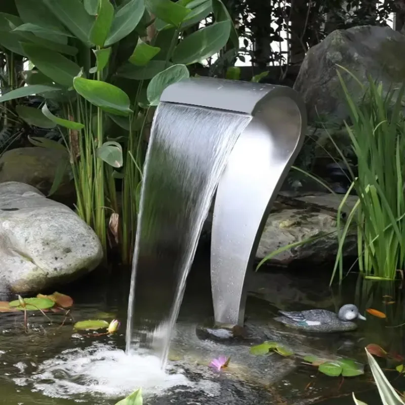 

STLF Water Fall Fountain Outdoor for Pool High Quality Stainless Steel WaterFall Swimming Pool Fountain
