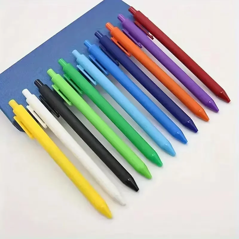 10 Macaron Retractable Ballpoint Pens, Smooth-Click Pens, Simple Plastic Writing Pens, Suitable for School, Office, and Daily Use, Lightweight and Portable, Smooth Writing, Ideal for Office Use and as a Gift New Year Gifts, Valentine's Day Gifts, Easter Gifts
