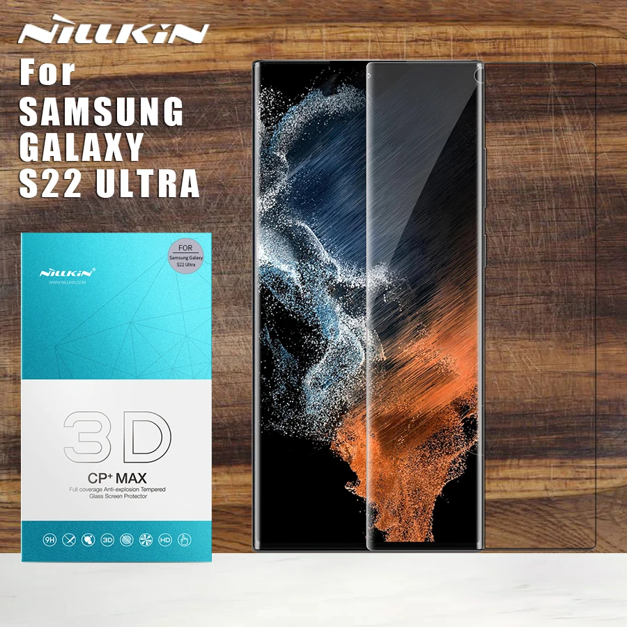

Nillkin for Samsung Galaxy S22 S23 Ultra 5g Glass 3D CP+ Max Full Cover Tempered Glass Screen Protector for S22 Ultra 5G