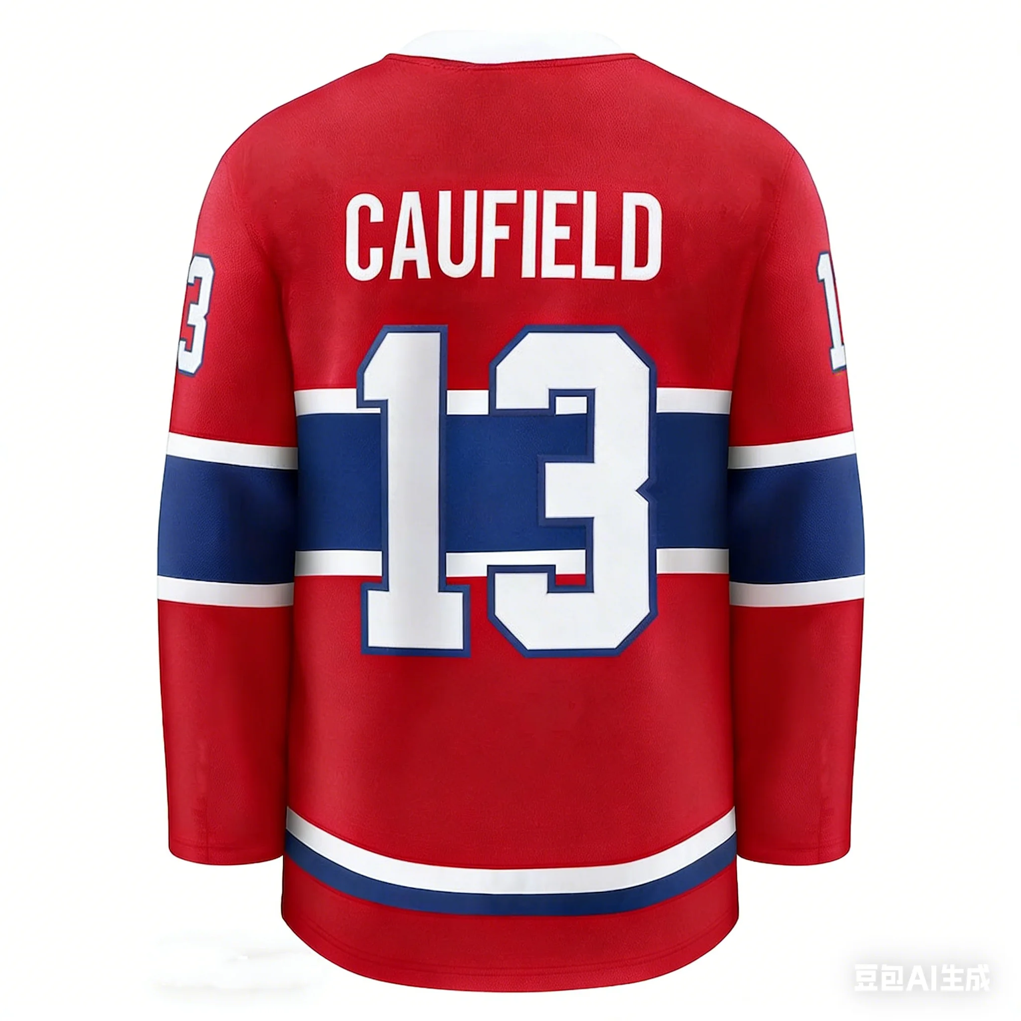 2026 Retro Style Ice Hockey Jersey Red Navy White C&H Logo 3D HD Print Breathable Athletic Fan Shirt image 5