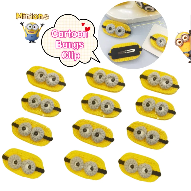 Minions Despicable Me Head Clip High Color Value Cartoon Cute Bangs Broken Hair Clip Joker Sweet BB Side Clip Headdress Gift