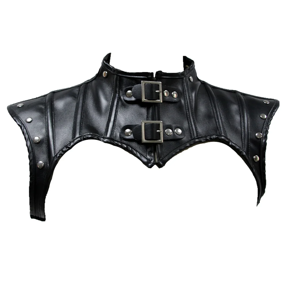 ショール ゴシック ヴィンテージ パンク ショルダー ケープ アクセント付き リベットトリム スチームパンク コスチューム小道具 ハロウィン ロールプレイ用