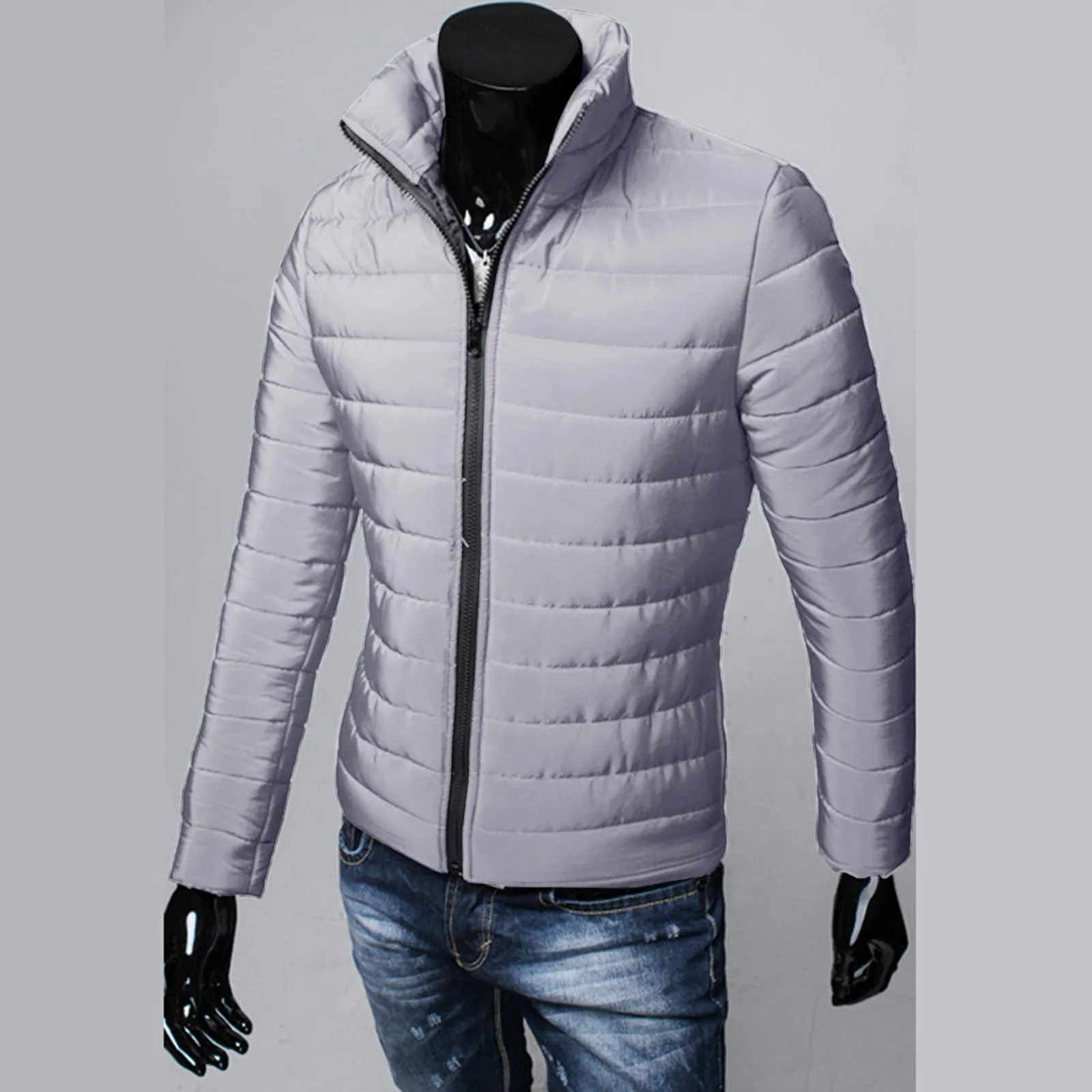 Manteau en coton doublé Smile pour homme, veste chaude, fermeture éclair, manches longues, optique, poche zippée, automne, hiver