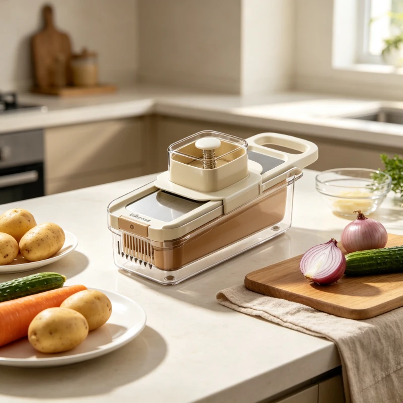 Mandoline Slicer Guard - Vegetable Slicer 5 Blade Stainless Steel