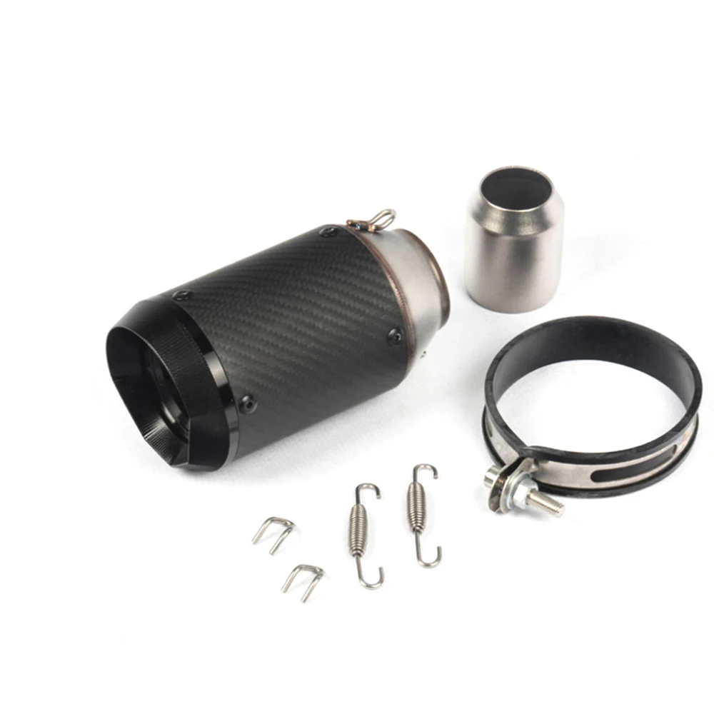 Universal Motorrad Auspuff CNC Carbon Faser Escape Schalldämpfer Für Kawasaki Z900 FZ6 RC390 S1000XR – Detail 7