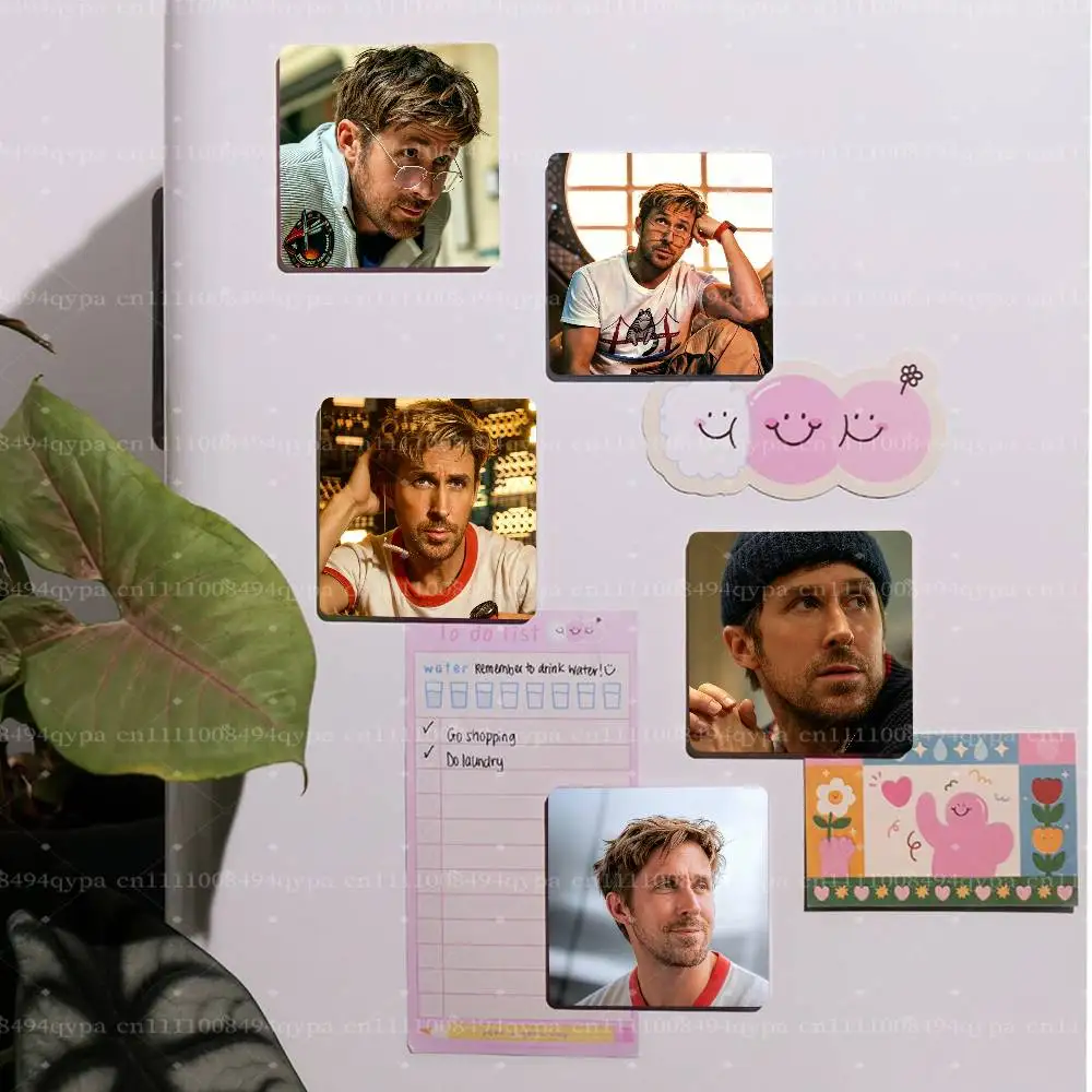 R-Ryan Gosling PHM P-Project Hail Mary Square Fridge Magnet Magnetic Sticker, Kitchen Refrigerator Decor Travel Souvenir Gift