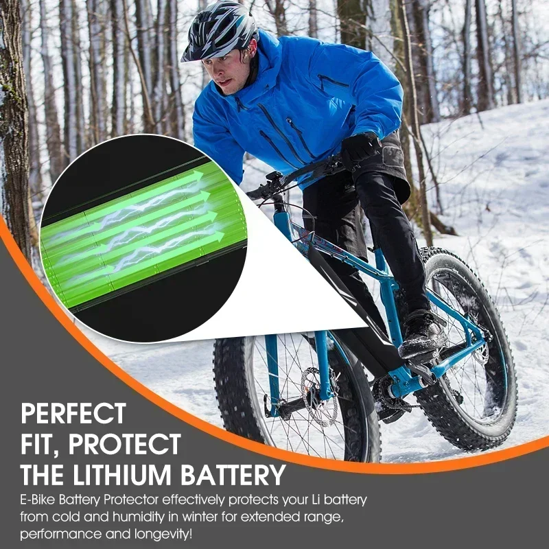 WEST BIKING Ebike Battery Cover Dustproof Electric Bicycle Frame Protective Cover Reflective Battery Case Cycling Accessories