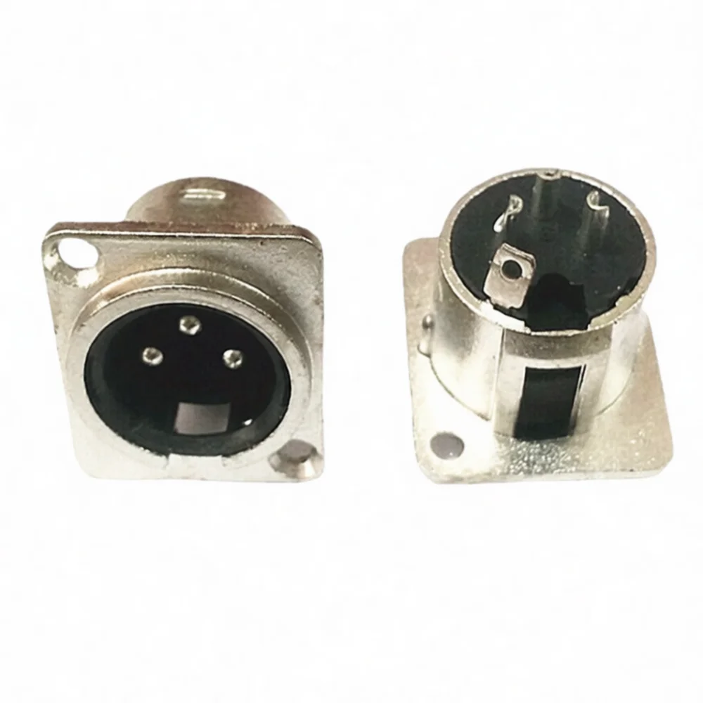 Premium Metal XLR 3 Pin Female Socket For Professional Sound System Stage Mixer Amplifier Panel Mount Installation
