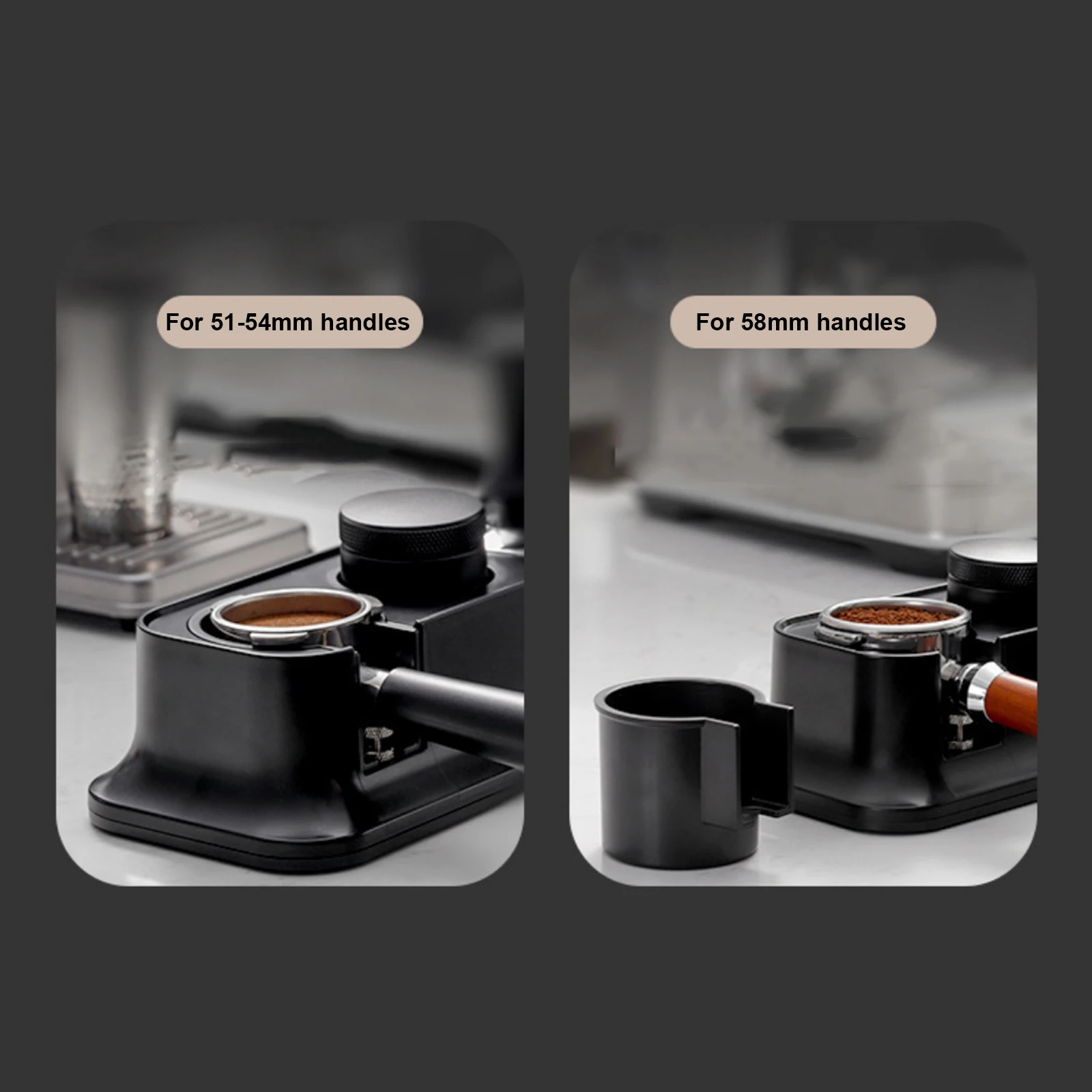 51/53/58mm Universal Coffee Tamper Station macchina per caffè Espresso supporto per pressa per polvere Base di stoccaggio regolabile in altezza per la casa