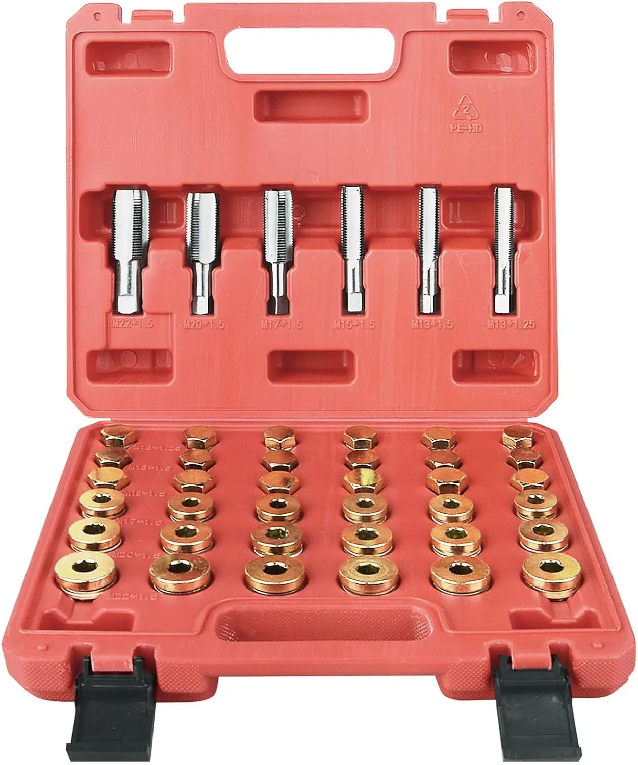 

114 шт. Ремкомплект пробки слива масла, универсальный набор инструментов для ремонта метрической резьбы M13-M22