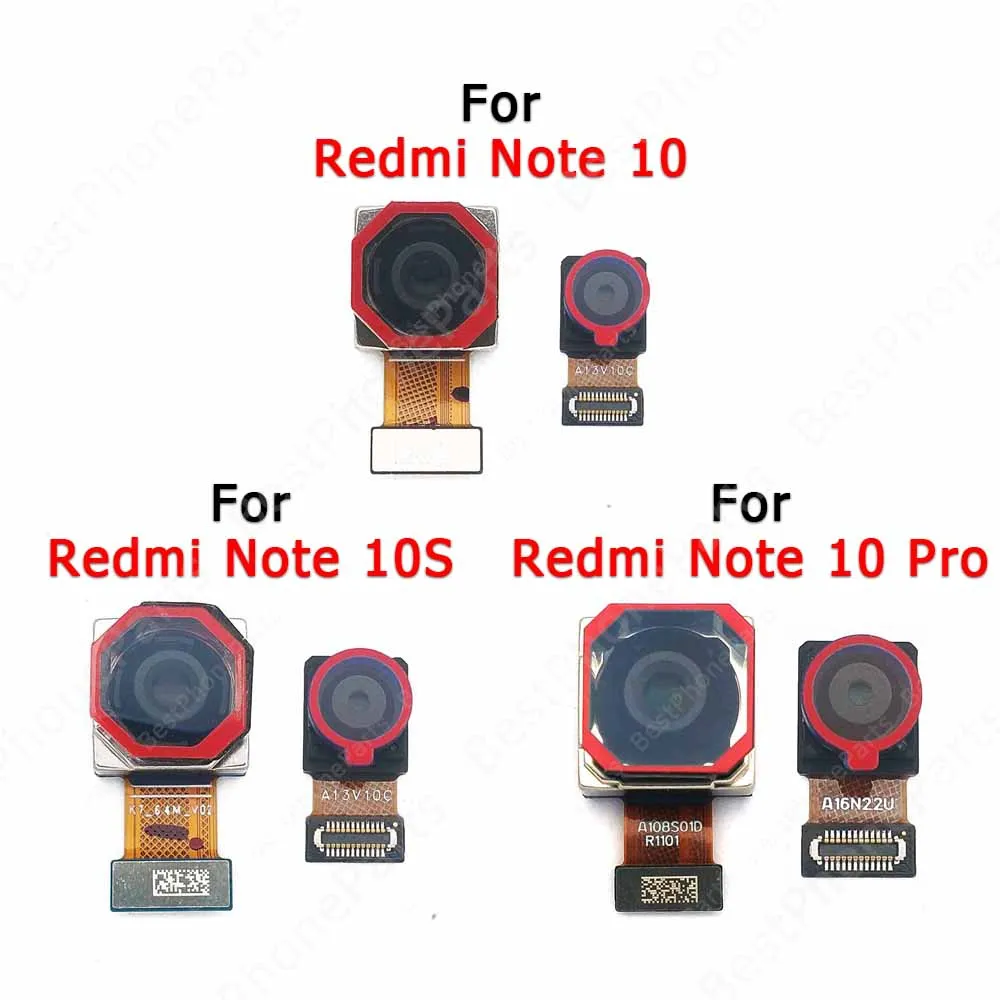 Front Back Camera For Xiaomi Redmi Note 10 Pro 10S S Rear Small Backside Selfie Frontal Camera Module Flex Spare Parts