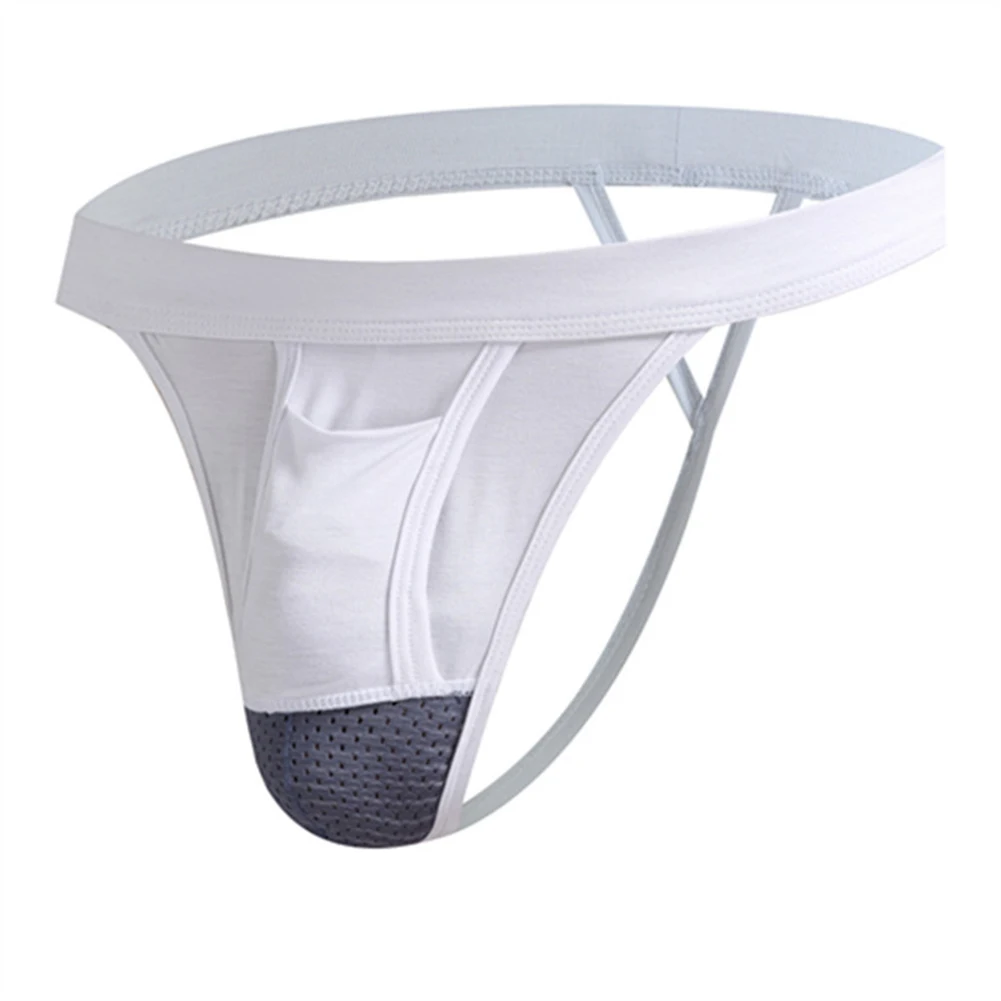 Jockstraps Low Waist G-String 2XL Breathable Pouch Panties Classic Style Color Matching Pattern Comfortable Fit