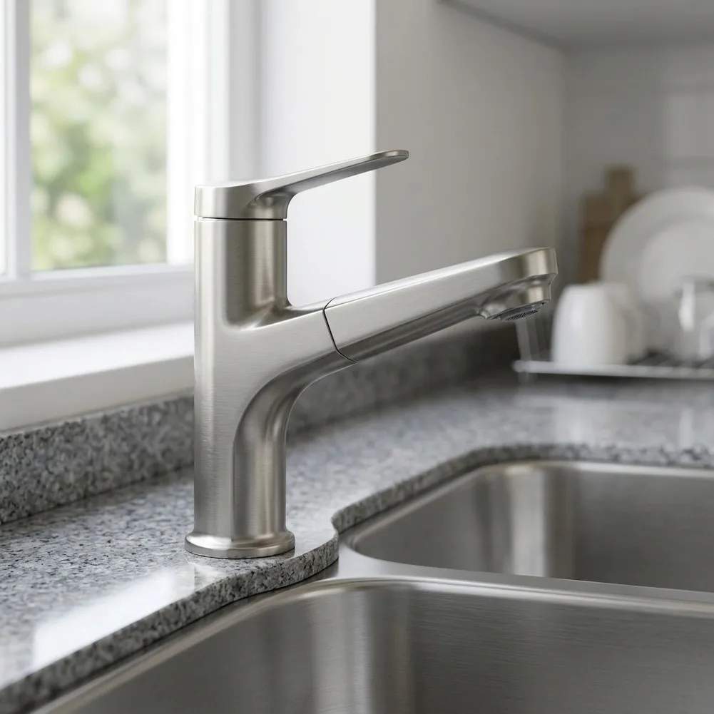Brushed Copper Faucet Pull-Out Type for Kitchen and Bathroom 60 cm minimum to 80 cm extension length for usage