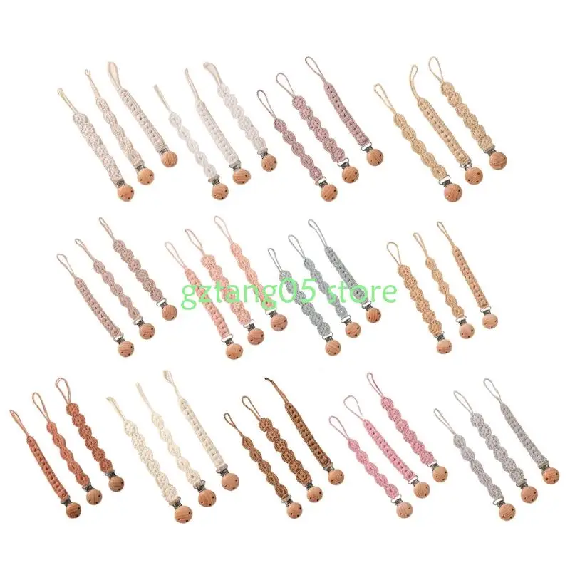 57EE 3 قطعة مشبك دمية الطفل مصاصة سلسلة مصاصة حامل مشبك عضاضة للأطفال الصغار