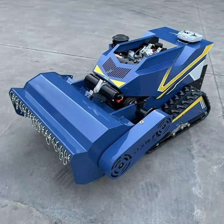 4-Stroke Diesel Fuel Engine 850mm-1000mm Cordless Crawler Lawn Mower Diesel Flail Remote Control Lawn Mower