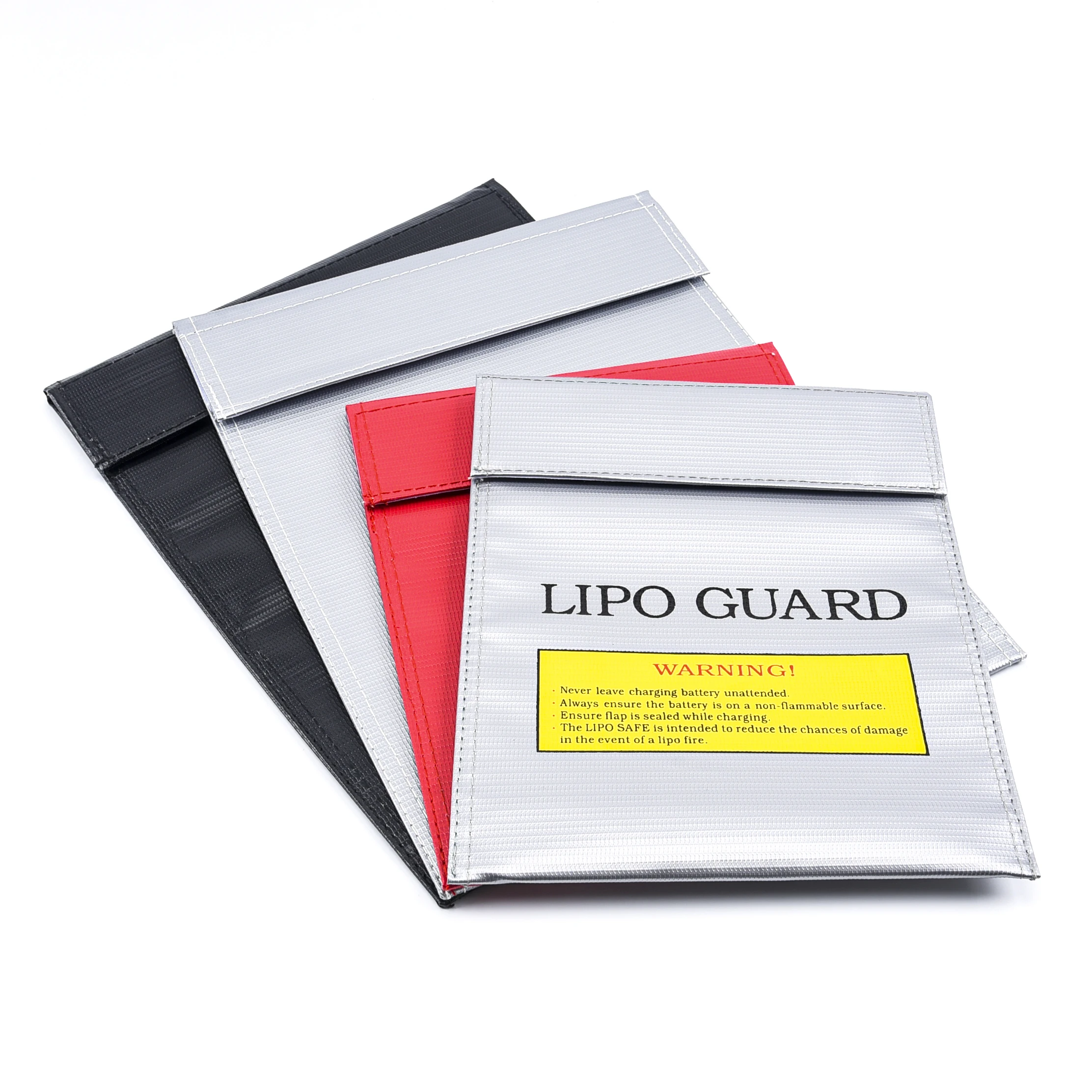 Fireproof & Waterproof High Quality RC LiPo Battery Safety Bag Safe Guard Charge Sack 18x23cm 30x23cm Red Black Silver