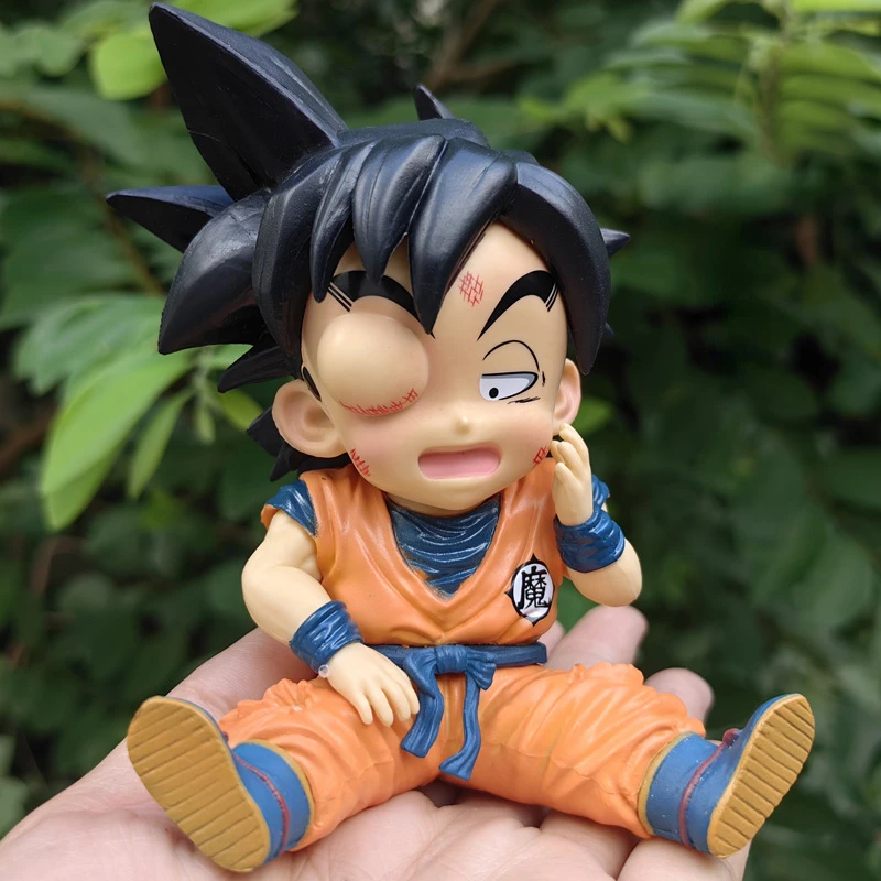 Modelo de dibujos animados de Dragon Ball sentado a mano, juguetes para niños, regalo de cumpleaños, adornos de escritorio, decoración de coche