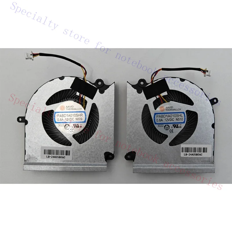 New For MSI Raider GE68HX 13VF Vector GP68HX 16 HX 14VFG MS-15M1 MS-15M2 Laptop CPU & GPU Cooling Fan 12V
