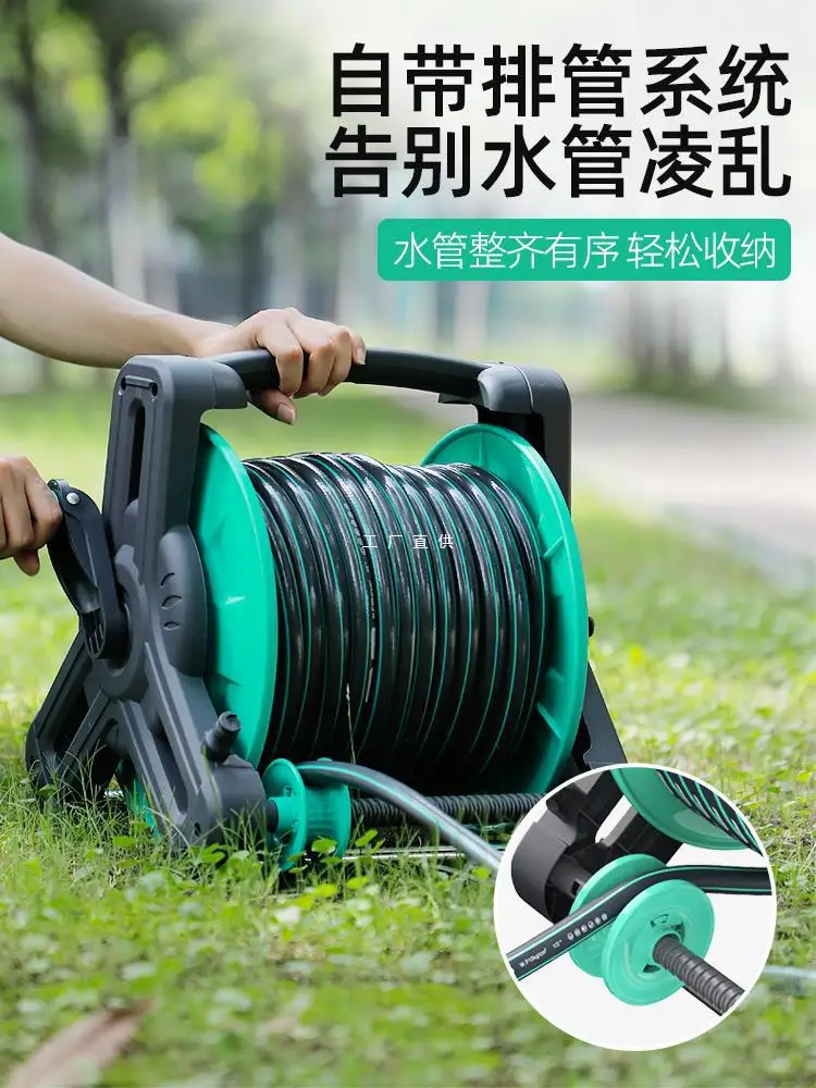 Pipe reel, water pipe, hose, pipe retractor, artifact, outdoor reel, automatic discharge storage, turntable