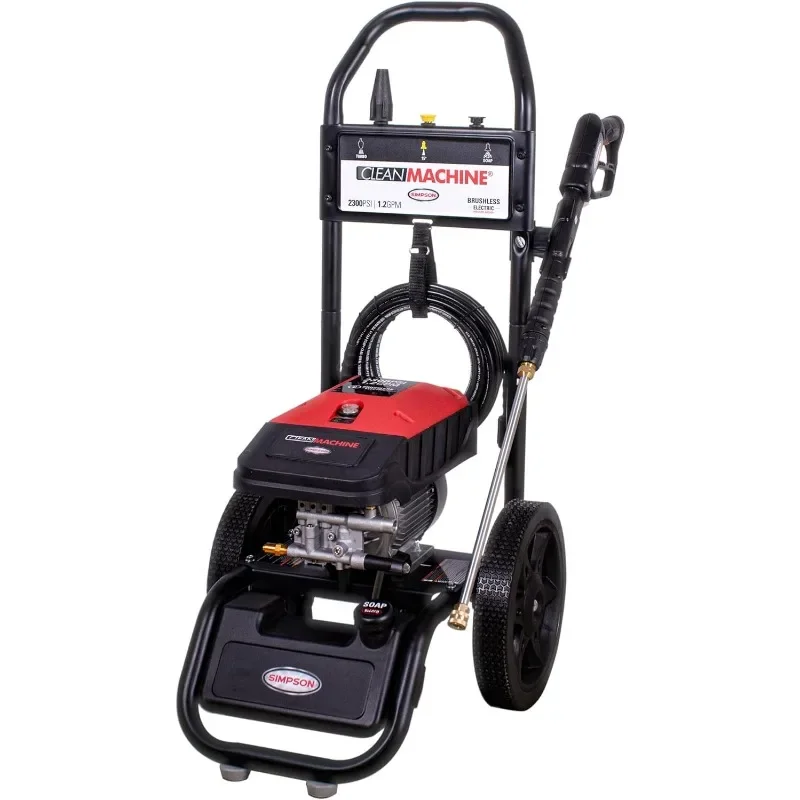 Simpson Cleaning 61016 Clean Machine Electric Pressure Washer, 2300 PSI, 1.2 GPM, Maintenance-Free Axial Cam Pump