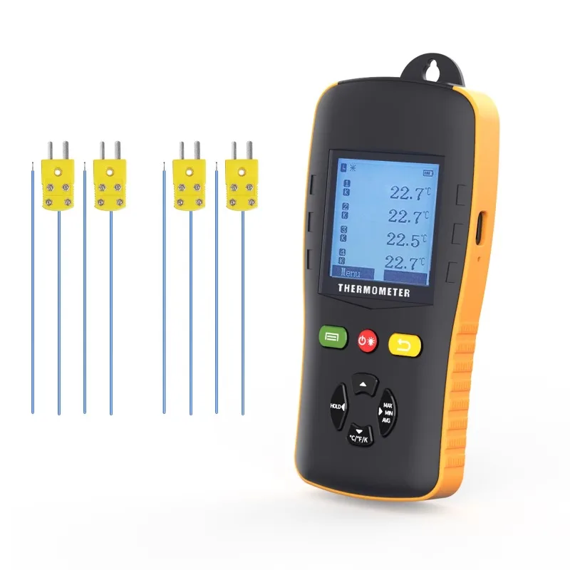 TC604 Portable Temperature Monitor 4 Channel Thermocouple Temperature Data Logger K Type Thermocouple Thermometer Fast Delivery
