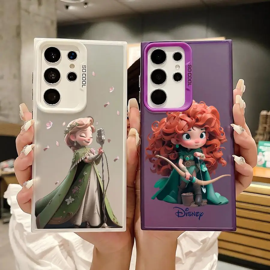 Disneys Ariel Princess Phone Case for Samsung S25 Ultra S24 S22 Plus S21 S20 FE S23 S24Plus S23FE Shockproof Shell Cover