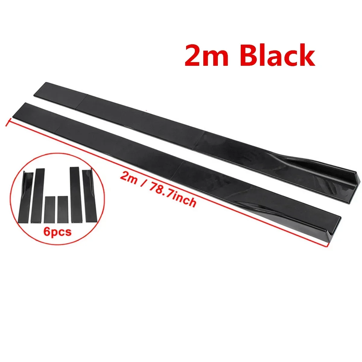 New Glossy Black Car Side Skirt Extensions Splitters For VW For Golf MK7 MK7.5 2014 2015 2016 2017 Side Skirt Splitter Protector