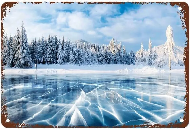 K1, Зимний пейзаж, металлический знак, плакат, винтажный для кафе, бара, паба, дома, гостиной, фон для украшения пива, поделки, жестяная вывеска