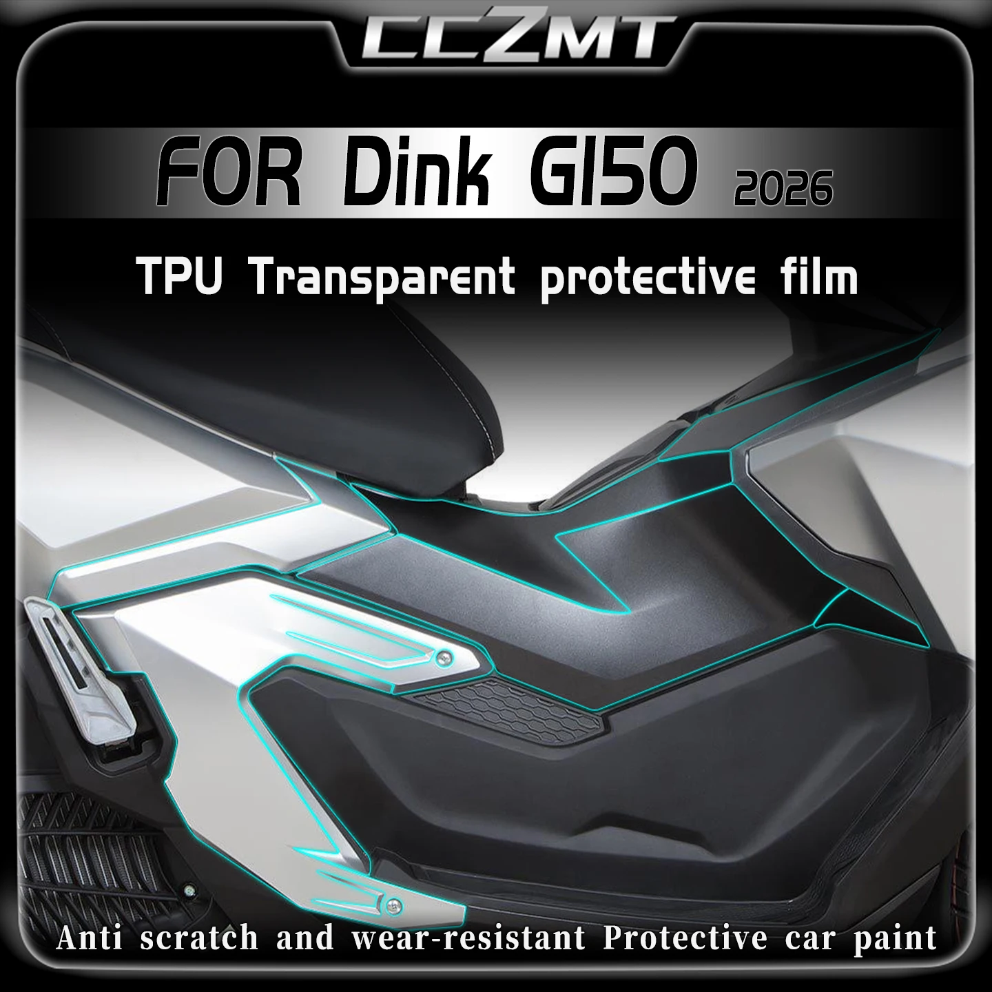

For KYMCO DINK G150 Dink G150 2026 transparent invisible car cover film body protection fuel tank sticker modified accessories