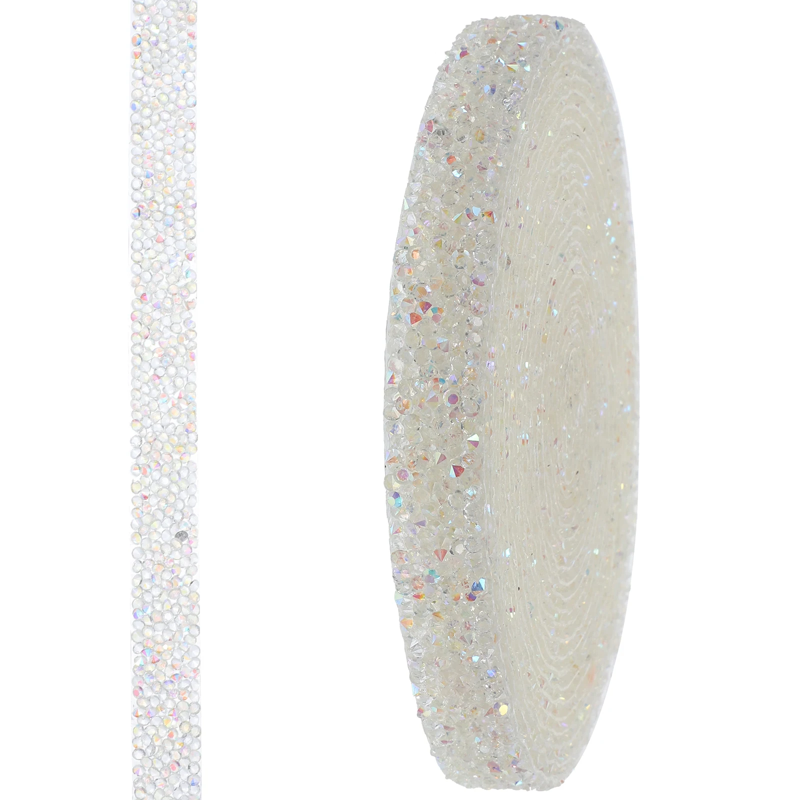 

1 Roll Hot Melt Adhesive Rhinestone Ribbon Self Adhesive Craft Decor For Clothing Shoes Bags Diy Bling Rhinestone Tape