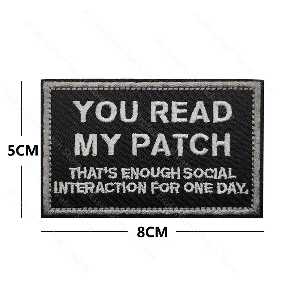 Skull Embroidered Patch Funny Buzzword Military Slogan Sticker Decal Army Operator With Hook and Loop Tactical Patches Sewing