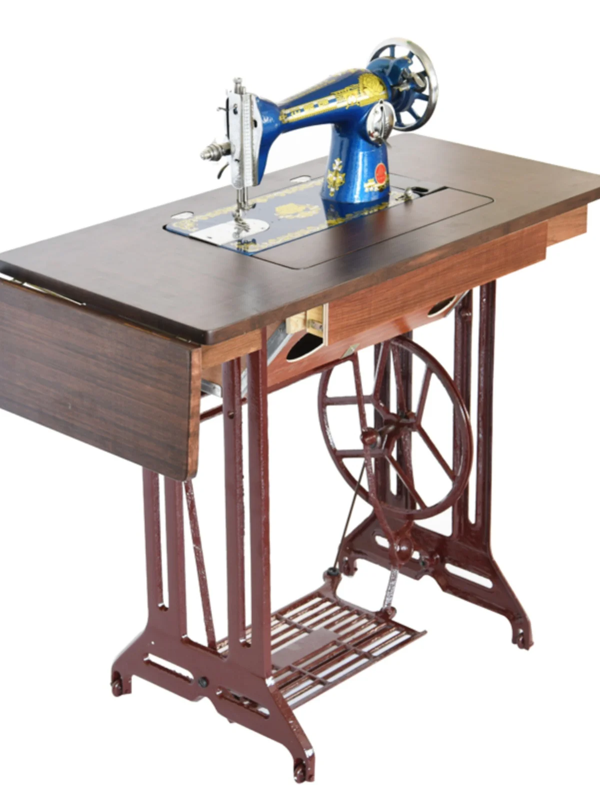 Household old-fashioned sewing machine, foot stepping, authentic electric