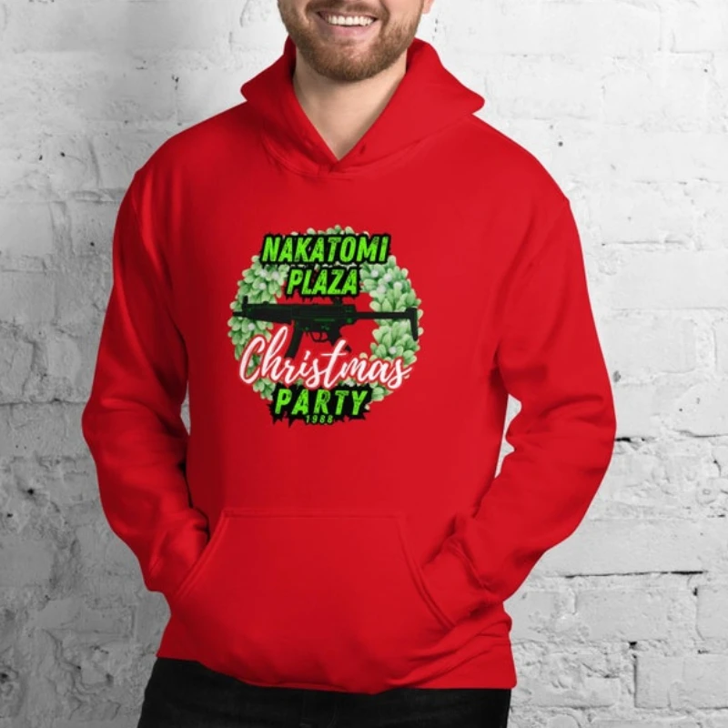 Christmas Party Nakatomi Plaza Hoodie Harajuku Streetwear Men Hoodies Sweatshirt Pullover Long Sleeve Winter Hoody Vintage Tops