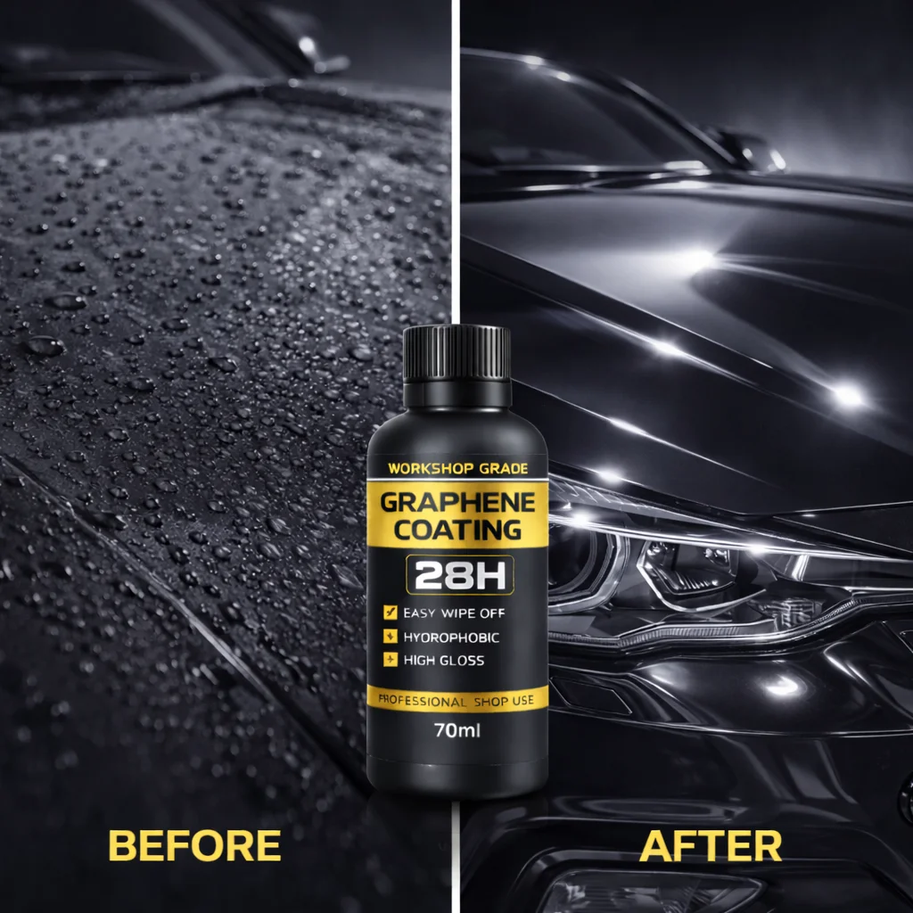 Graphene Ceramic Coating 28H – with Self Healing and UV Track Technology Car Detailing Professionals 10+ Years of Protection