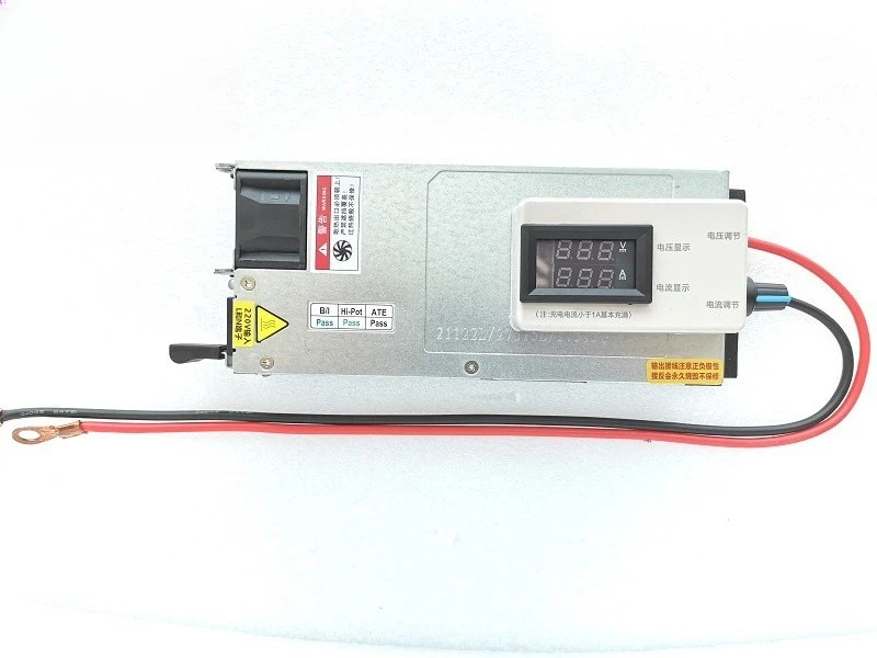 14.6V 40A Adjustable Voltage Current Charger With Voltmeter 4S 12V LiFePO4 Battery Charger For RV Camper Built-in Silent Fan