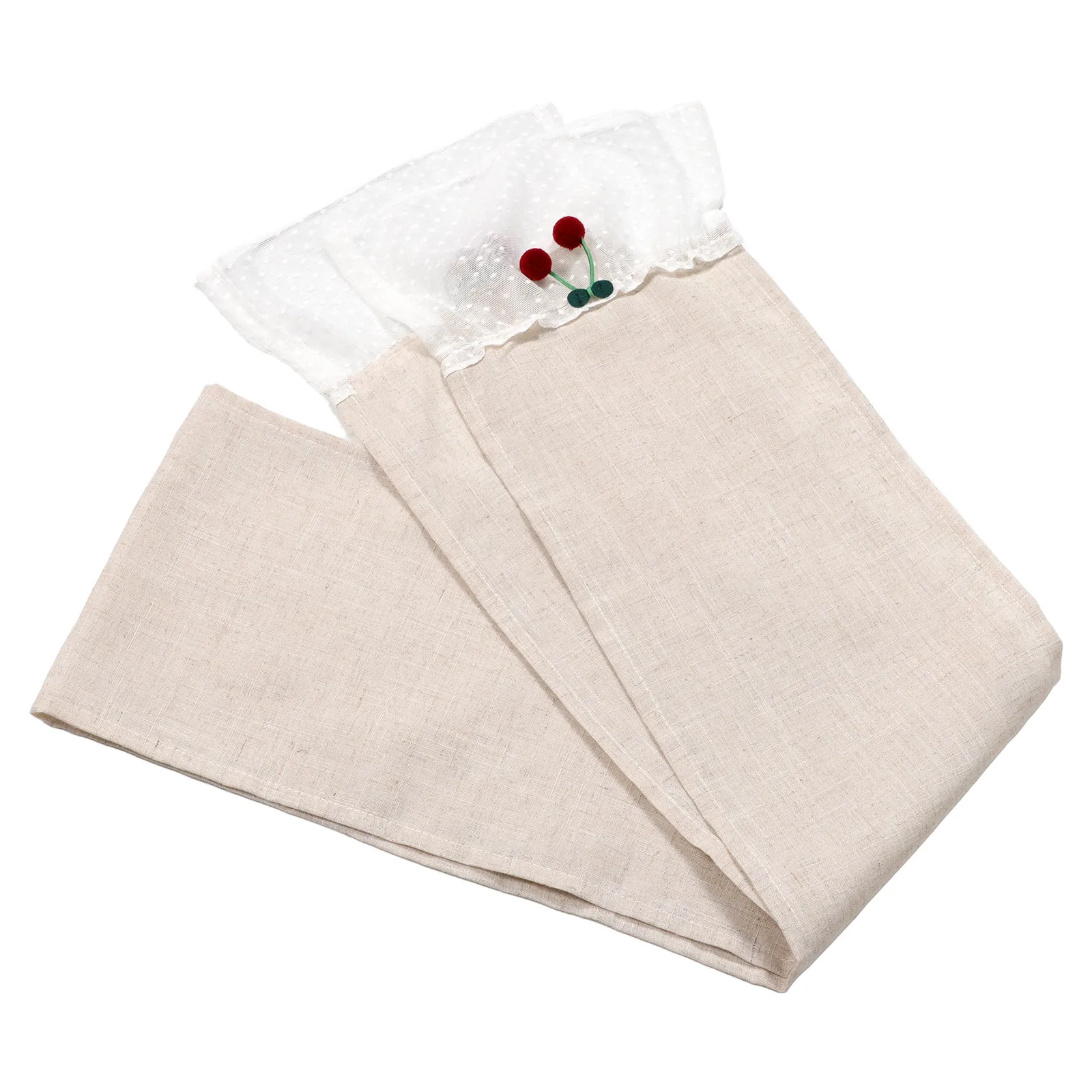 

Piano Keyboard Protective Water Proof Electric Bamboo Keyboard Cover Hemp Small Cherry Linen Lace Edge Piano Cover