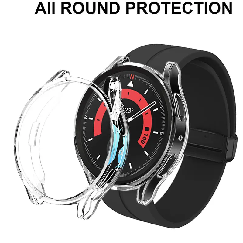 

Watch 4 6 42mm 46mm 43mm 47mm Case for Samsung Galaxy Watch5 Pro 45mm Protection Cover Coverage Protector Bumper no glass