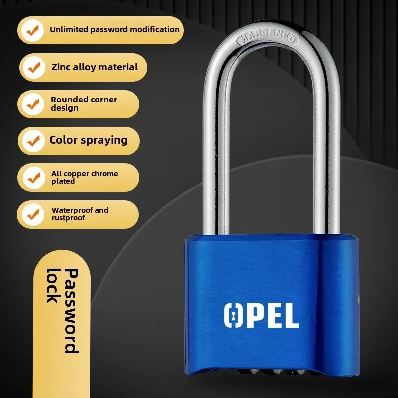 Round corner Zinc Alloy Combination Padlock, Thickened & Rust-Resistant, Bottom-Opening 4-Digit Code Lock, Keyless Convenience